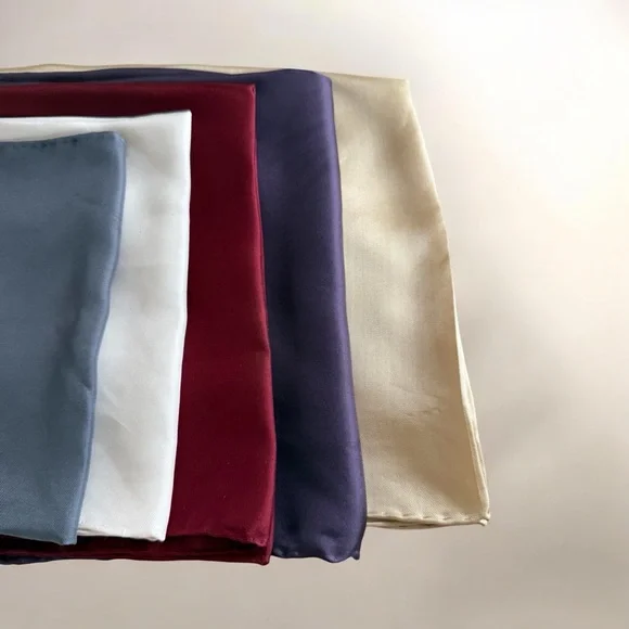 Bundle Five Luxurious Silk Pocket Square - Picture 2 of 12